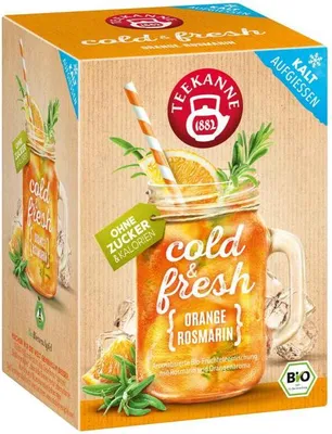 Produktbild von TEEKANNE cold & fresh Orange-Rosmarin -Tee 15 x 2,75 g