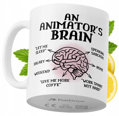 Obrázek produktu pro Vtipný hrnek pro animátory – hrnek na kávu nebo čaj s vtipným nápisem – ideální k narozeninám, svátkům, svátkům a zvláštním příležitostem. Kvalitní hrnek pro domácnost, kancelář i do práce. Barva: bílá, 330 ml.