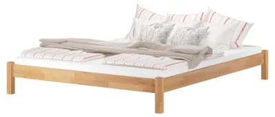 Produktbild von Überlänge-Doppelbett Kingsize-Bett 180x220 Buchebett Massivholz Zubehör wählbar V-60.84-18-220ohne Zubehör