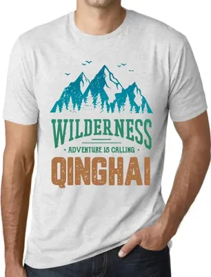 Produktbild von Herren Grafik T-Shirt Wildnis Abenteuer ruft in Qinghai – Wilderness, Adventure Is Calling Qinghai – Öko-Verantwortlich Vintage Jahrgang Kurzarm