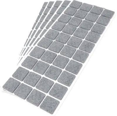 Produktbild von Adsamm® | 200 x selbstklebende Filzgleiter / Grau / 25x25 mm / quadratisch / Möbelgleiter aus Filz mit 3.5 mm Stärke