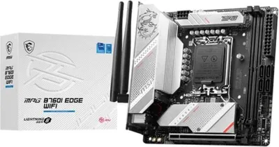 Obrázok produktu pre Základná doska, MSI MPG B760I EDGE WIFI, Intel B760, LGA 1700, Mini-ITX, DDR5, Wi-Fi 6E