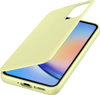 Obrázok produktu pre Smart View Wallet Case (limette, Samsung Galaxy A34 5G) - Samsung EF-ZA346CGEGWW - (Smartphone Zubehör / Aufbewahrung / Schutz)