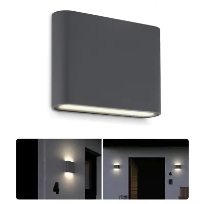 Produktbild von SSC-LUXon TWEO Außenwandleuchte anthrazit Up and Down Lampe Outdoor IP54 - moderne Außenleuchte Wand LED warmweißes Licht 230V