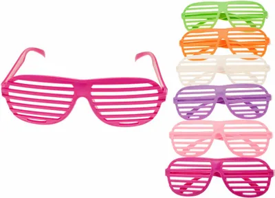 Produktbild von Party Brille Partybrille Atzenbrille Shutter Shades Kostüm Gitterbrille 15.5 cm