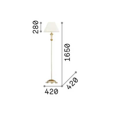 Image de DORA Antique Gold Lampadaire 1 ampoule