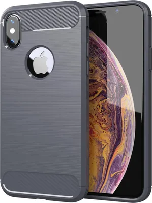 Immagine prodotto di Custodia Cadorabo per Apple iPhone XS MAX in grigio custodia protettiva in TPU custodia cover telefono cellulare