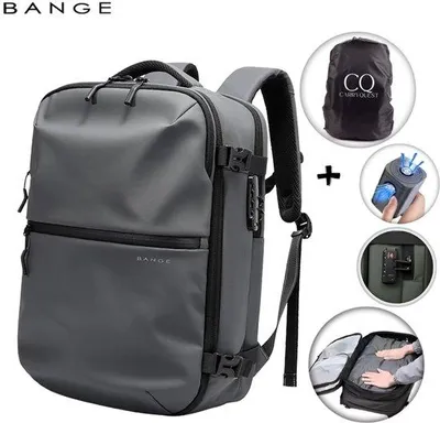 Productafbeelding van CarryQuest® - BANGE Vacuumrugzak 55L, geschikt als handbagage, grijs