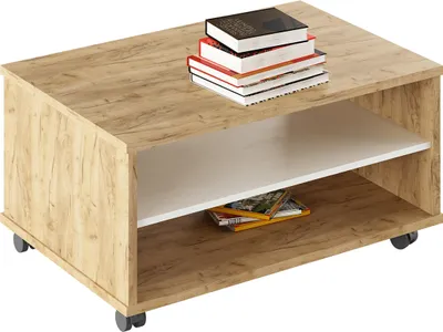 Obrázek produktu pro Kondela Konferenční stolek na kolečkách Rioma Typ 32 - dub artisan / bílá