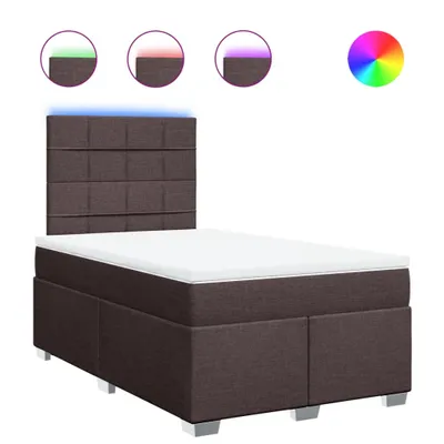 Produktbild von Boxspringbett mit Matratze Dunkelbraun 120x190 cm Stoff