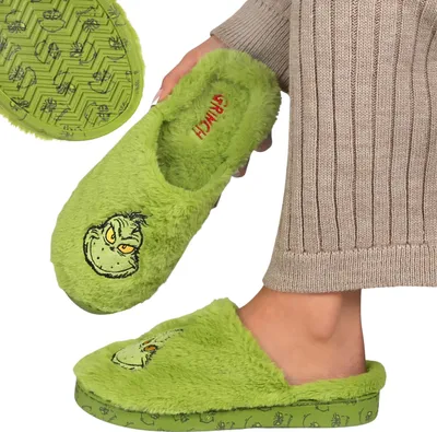 Obrázek produktu pro Grinch NEKLUZIVNÍ dámské domácí pantofle, TEPLÉ, MĚKKÉ, KOŽEŠINOVÉ pantofle do domu 40-41 EU