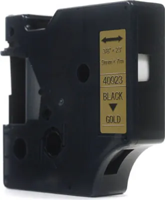 Image de Ruban JetWorld Remplacement Dymo D1 Noir sur Or 9mm x 7m LM100, LM100Plus, LM100Series, LM120P, LM280, LM300, LM350, LM350D, LM350Series, LM360D, LM400, LM420P, LM450, LM450D, LM450Series, LM500TS, LMPC, LMPC2 (40923)
