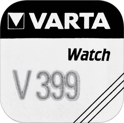 A close-up of a Varta watch battery packaging.