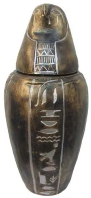 Obrázek produktu pro Kanopická urna Sarkofág Egypt Faraon z plastu Ramzesova dekorace Egyptská postava