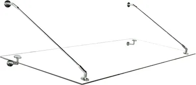 Immagine prodotto di Glaszentrum Hagen - 200x90 cm Schizzo di vetro trasparente - Trasparente incl. Maniglia in acciaio