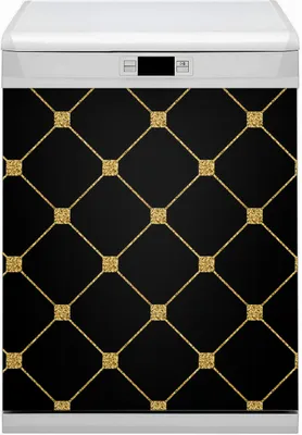 Produktbild von Geschirrspüle Magnet für Spülmaschine Magnetmatte Küche Magnete  Dekorative 60x80 cm  - Gold Diamanten