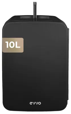 Mini-Kühlschrank 10 l, schwarz, leise, Kühl-/Wärmefunktion