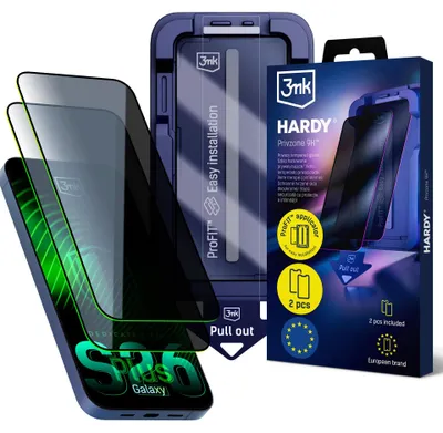 Immagine prodotto di 3mk PrivZone 9H Samsung Galaxy S26+ Vetro Privacy 2 Pezzi Applicatore Trasparente