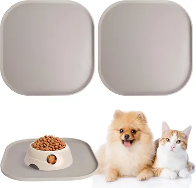 Imagen del producto de Alfombrilla de silicona antideslizante, de 26 x 26 cm, para perros y gatos