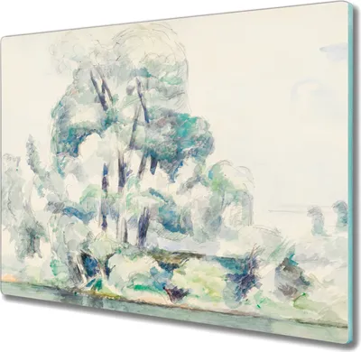 Produktbild von Coloray Schneidebrett Herdabdeckplatte 60x52 cm Kochplattenabdeckung Küchenbrett Hackbrett - Malerei Natur Baum