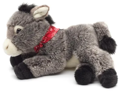 Produktbild von Uni-Toys - Esel mit Halstuch, liegend - 28 cm (Länge) - Plüschtier, Kuscheltier