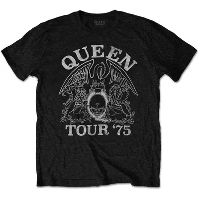 Obrázek produktu pro Queen Tour '75 Black XL Tričko