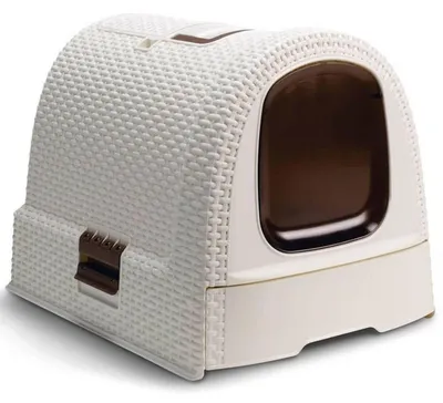 Obrázok produktu pre Curver Toaleta Pre Mačky Rattan Vintage - Mocha 00615-P16