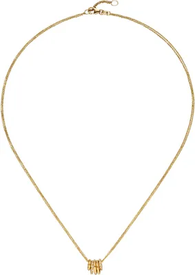Produktbild von Collier Kette 2-reihig mit Anhänger aus 585 Gelbgold mit 24 Brillanten 43-45cm