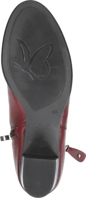 Produktbild von Caprice Damen Stiefelette geraffter Schaft Reißverschluss Blockabsatz 9-25347-27, Größe:38 EU, Farbe:Rot