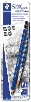 Image de STAEDTLER 100A G6 STAEDTLER Crayon Mars Lumograph aquarell, étui métal de 6 pièces