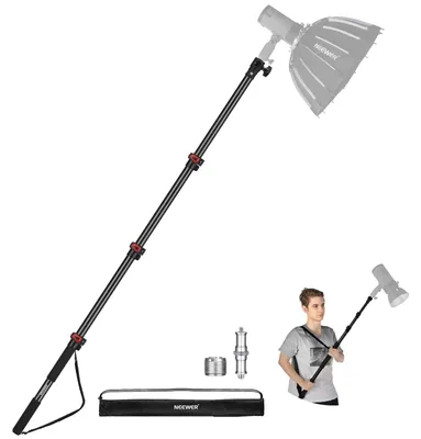 Produktbild von Lichtstativ Lichtstander Lampenstativ - 230 cm - Teleskop - Aluminium - Schultergurt - Mit Tasche