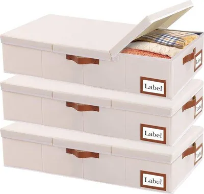 Produktbild von Famanu Aufbewahrungsbox Set 3 Stück für unter das Bett mit Deckel
