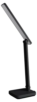 Image de Lampe de table LED, intensité lumineuse variable, USB, noir, CCT, H 38 cm