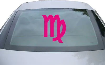 Produktbild von Indigos UG - Aufkleber Heckscheibe & Motorklappe DE2902 - pink - 600x500 mm - Jungfrau Sternzeichen - Auto Scheiben Fenster Heckklappe Tuning Racing JDM - Die cut
