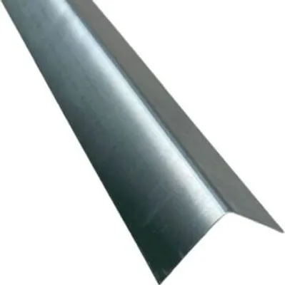 A metal corner profile on a white background.