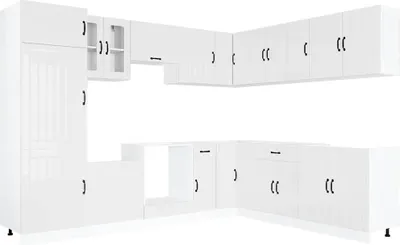 Produktbild von vidaXL 14-tlg. Küchenschrank-Set Lucca Hochglanz-Weiß Holzwerkstoff