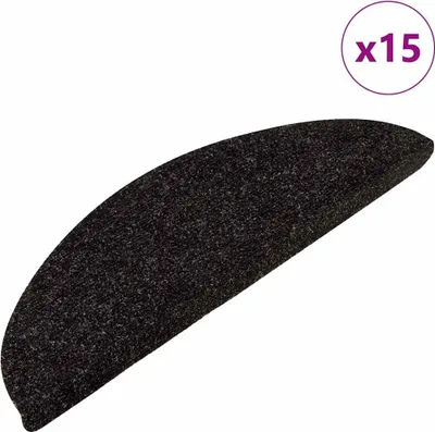 Produktbild von vidaXL Stufenmatten Selbstklebend 15 Stk. 56x17x3 cm Anthrazit