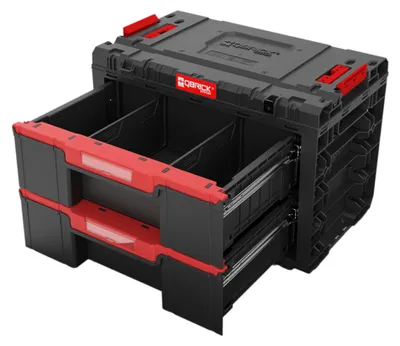 Produktbild von Qbrick System PRIME Drawer 2 Toolbox Basic modularer Werkzeugkasten mit 2 Schubläden 542 x 335 x 369 mm 24 l