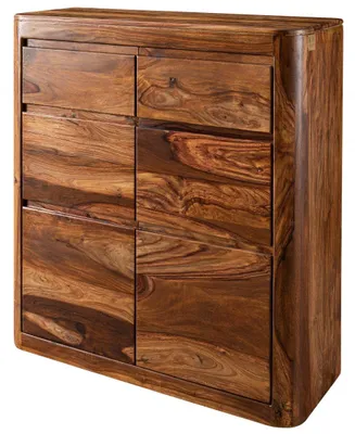 Immagine prodotto di MASSIVMOEBEL24 | TORONTO #238 Comò in legno di sheesham - cerato / noce 100x37x111