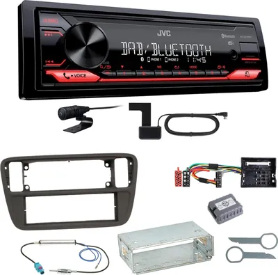 Produktbild von JVC KD-X272DBT Digitalradio USB MP3 FLAC Einbauset für Up Seat Mii Skoda Citigo