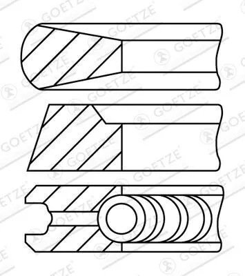 Produktbild von GOETZE ENGINE 08-319000-30 Kolbenringsatz Kolbenringe
