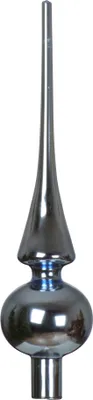 Produktbild von Christbaumspitze Glas 26cm - Eisblau glänzend