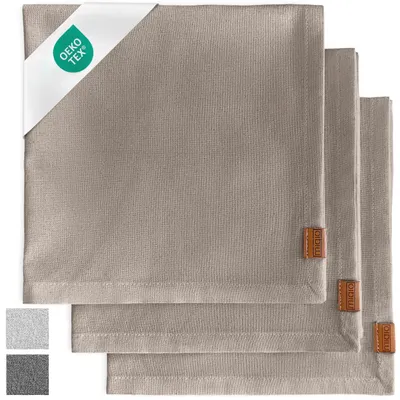 Produktbild von Baumwoll Geschirrtücher 3er Set 70x45 cm Miqio®  Abtrockentücher Natur