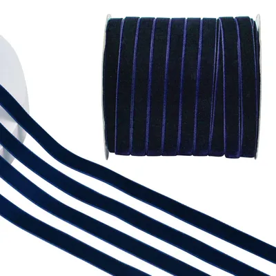 Productafbeelding van Donkerblauw Fluwelen Lint 50m voor Decoraties en Geschenken