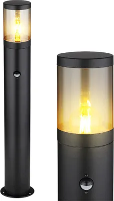 Produktbild von LED Stehleuchte, Bewegungsmelder, Edelstahl, schwarz, H 80 cm