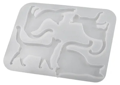 Produktbild von Epoxidharzform Cartoon Dreidimensional Antihaft Wiederverwendbar Leicht Entformen Dekoratives Geschenk 3D Katzenbrosche Silikonform DIY Bastelzubehör Gießwerkzeuge