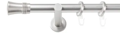 Produktbild von SN Deco Gardinenstange Lyon, 19 mm, 1-läufig, Stahl, Komplett-Set mit Ringen, Auflageträger, 180 cm, chrom matt