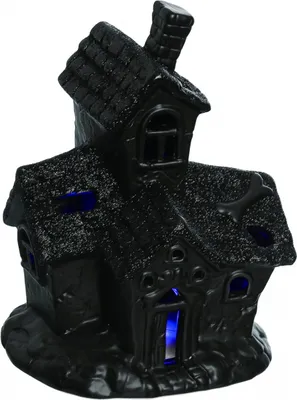 Produktbild von Beleuchtete Scary Glitter Geisterhaus Deko für Halloween