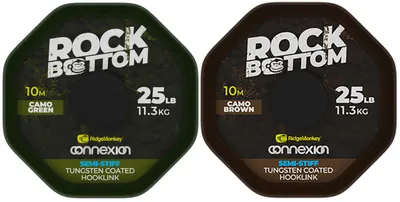 Produktbild von RidgeMonkey 25lb Rock Bottom Semi Stiff - 10m Vorfachschnur, Farbe:Green