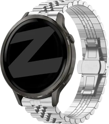 Produktbild von Bandz Stahlband 'Jubilee' (18mm) - Geeignet für Garmin Vivoactive 4s / Vivomove 3s / Venu 2s / Venu 3s / Forerunner 255s / Forerunner 265s / Venu 4 - 41mm - Silber